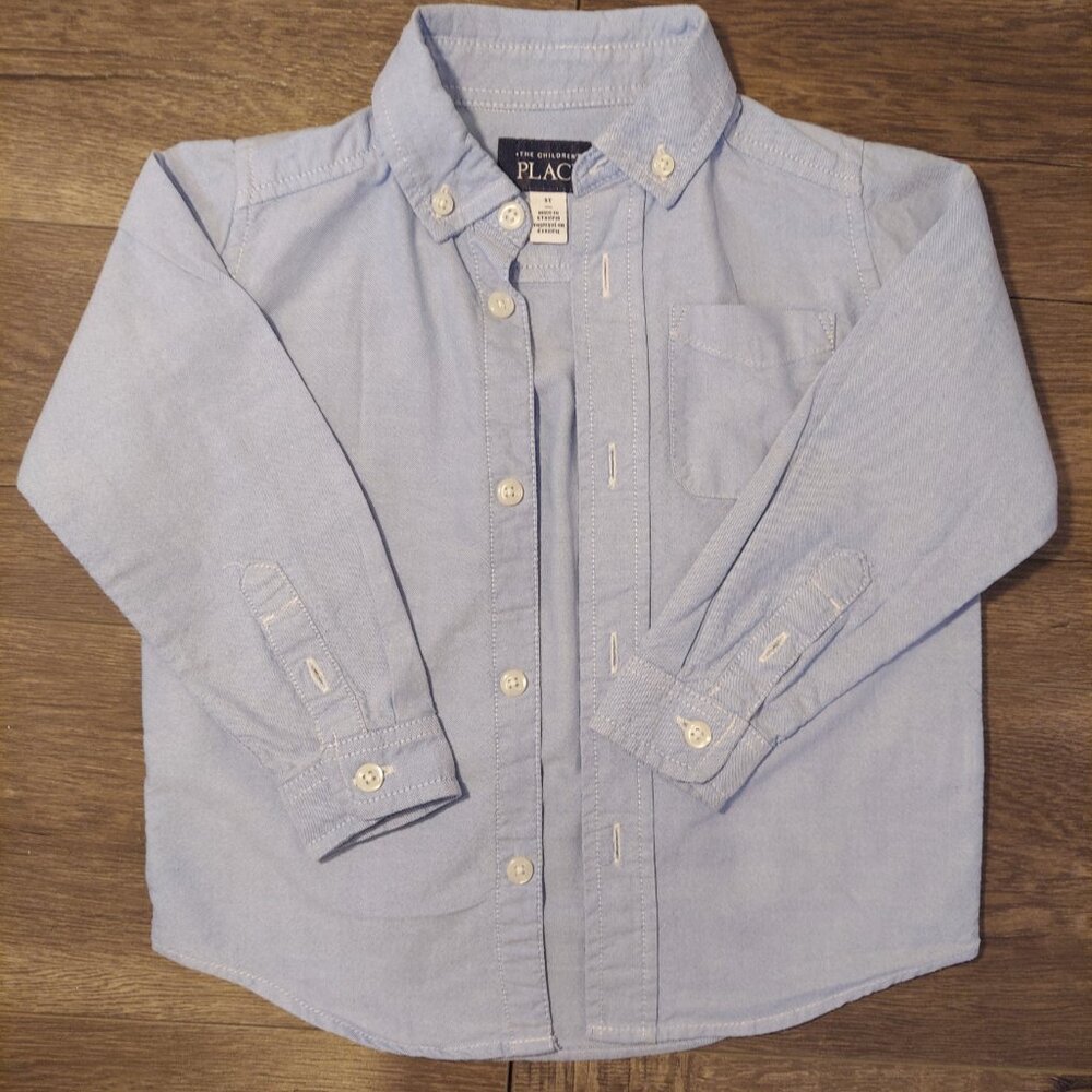 Bundle of 3 Toddler Boy Long and Short-sleeved Button Down Shirts Size 3T-4T - Picture 8 of 12
